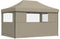 vidaXL - Partytent - inklapbaar - pop-up - met - 3 - zijwanden - taupe