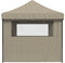 vidaXL - Partytent - inklapbaar - pop-up - met - 3 - zijwanden - taupe