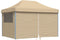 vidaXL - Partytent - inklapbaar - pop-up - met - 4 - zijwanden - beige