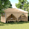 vidaXL - Partytent - inklapbaar - pop-up - met - 4 - zijwanden - beige