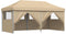 vidaXL - Partytent - inklapbaar - pop-up - met - 4 - zijwanden - beige