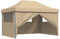 vidaXL - Partytent - inklapbaar - pop-up - met - 4 - zijwanden - beige