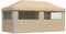 vidaXL - Partytent - inklapbaar - pop-up - met - 4 - zijwanden - beige