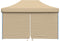 vidaXL - Partytent - inklapbaar - pop-up - met - 4 - zijwanden - beige