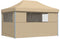 vidaXL - Partytent - inklapbaar - pop-up - met - 4 - zijwanden - beige