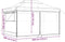 vidaXL - Partytent - inklapbaar - pop-up - met - 4 - zijwanden - beige