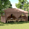 vidaXL - Partytent - inklapbaar - pop-up - met - 4 - zijwanden - bruin