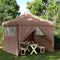 vidaXL - Partytent - inklapbaar - pop-up - met - 4 - zijwanden - bruin