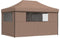vidaXL - Partytent - inklapbaar - pop-up - met - 4 - zijwanden - bruin