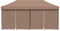 vidaXL - Partytent - inklapbaar - pop-up - met - 4 - zijwanden - bruin