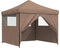 vidaXL - Partytent - inklapbaar - pop-up - met - 4 - zijwanden - bruin