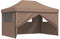 vidaXL - Partytent - inklapbaar - pop-up - met - 4 - zijwanden - bruin