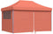 vidaXL - Partytent - inklapbaar - pop-up - met - 4 - zijwanden - terracottakleurig