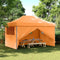 vidaXL - Partytent - inklapbaar - pop-up - met - 4 - zijwanden - oranje