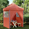 vidaXL - Partytent - inklapbaar - pop-up - met - 4 - zijwanden - terracottakleurig