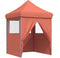 vidaXL - Partytent - inklapbaar - pop-up - met - 4 - zijwanden - terracottakleurig