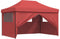vidaXL - Partytent - inklapbaar - pop-up - met - 4 - zijwanden - bordeauxrood