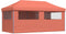 vidaXL - Partytent - inklapbaar - pop-up - met - 4 - zijwanden - terracottakleurig