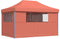 vidaXL - Partytent - inklapbaar - pop-up - met - 4 - zijwanden - terracottakleurig