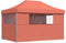 vidaXL - Partytent - inklapbaar - pop-up - met - 4 - zijwanden - terracottakleurig