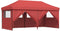 vidaXL - Partytent - inklapbaar - pop-up - met - 4 - zijwanden - bordeauxrood
