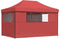 vidaXL - Partytent - inklapbaar - pop-up - met - 4 - zijwanden - bordeauxrood