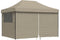 vidaXL - Partytent - inklapbaar - pop-up - met - 4 - zijwanden - taupe