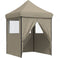 vidaXL - Partytent - inklapbaar - pop-up - met - 4 - zijwanden - taupe