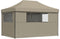 vidaXL - Partytent - inklapbaar - pop-up - met - 4 - zijwanden - taupe