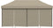 vidaXL - Partytent - inklapbaar - pop-up - met - 4 - zijwanden - taupe