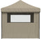 vidaXL - Partytent - inklapbaar - pop-up - met - 4 - zijwanden - taupe