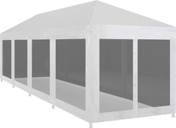 vidaXL - Partytent - met - 10 - mesh - zijwanden - 12x3 - m