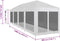 vidaXL - Partytent - met - 10 - mesh - zijwanden - 12x3 - m