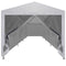 vidaXL - Partytent - met - 10 - mesh - zijwanden - 12x3 - m