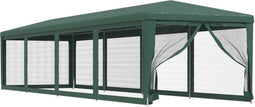 vidaXL-Partytent-met-10-mesh-zijwanden-3x12-m-HDPE-groen