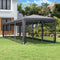 vidaXL - Partytent - met - 10 - mesh - zijwanden - 3x12 - m - HDPE - antracietkleurig