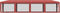 vidaXL - Partytent - met - 10 - mesh - zijwanden - 3x12 - m - HDPE - rood