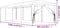 vidaXL - Partytent - met - 10 - mesh - zijwanden - 3x12 - m - HDPE - blauw