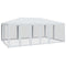 vidaXL - Partytent - met - 10 - mesh - zijwanden - 6x4 - m - HDPE - wit