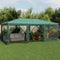 vidaXL - Partytent - met - 10 - mesh - zijwanden - 6x4 - m - HDPE - groen