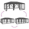vidaXL - Partytent - met - 10 - mesh - zijwanden - 6x4 - m - HDPE - antracietkleurig
