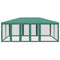 vidaXL - Partytent - met - 10 - mesh - zijwanden - 6x4 - m - HDPE - groen