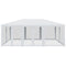 vidaXL - Partytent - met - 10 - mesh - zijwanden - 6x4 - m - HDPE - wit