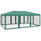 vidaXL - Partytent - met - 10 - mesh - zijwanden - 6x4 - m - HDPE - groen