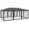 vidaXL - Partytent - met - 10 - mesh - zijwanden - 6x4 - m - HDPE - antracietkleurig