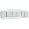 vidaXL - Partytent - met - 12 - mesh - zijwanden - 8x4 - m - HDPE - wit