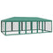 vidaXL - Partytent - met - 12 - mesh - zijwanden - 8x4 - m - HDPE - groen