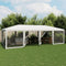 vidaXL - Partytent - met - 12 - mesh - zijwanden - 8x4 - m - HDPE - wit