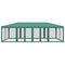 vidaXL - Partytent - met - 12 - mesh - zijwanden - 8x4 - m - HDPE - groen