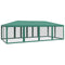 vidaXL - Partytent - met - 12 - mesh - zijwanden - 8x4 - m - HDPE - groen